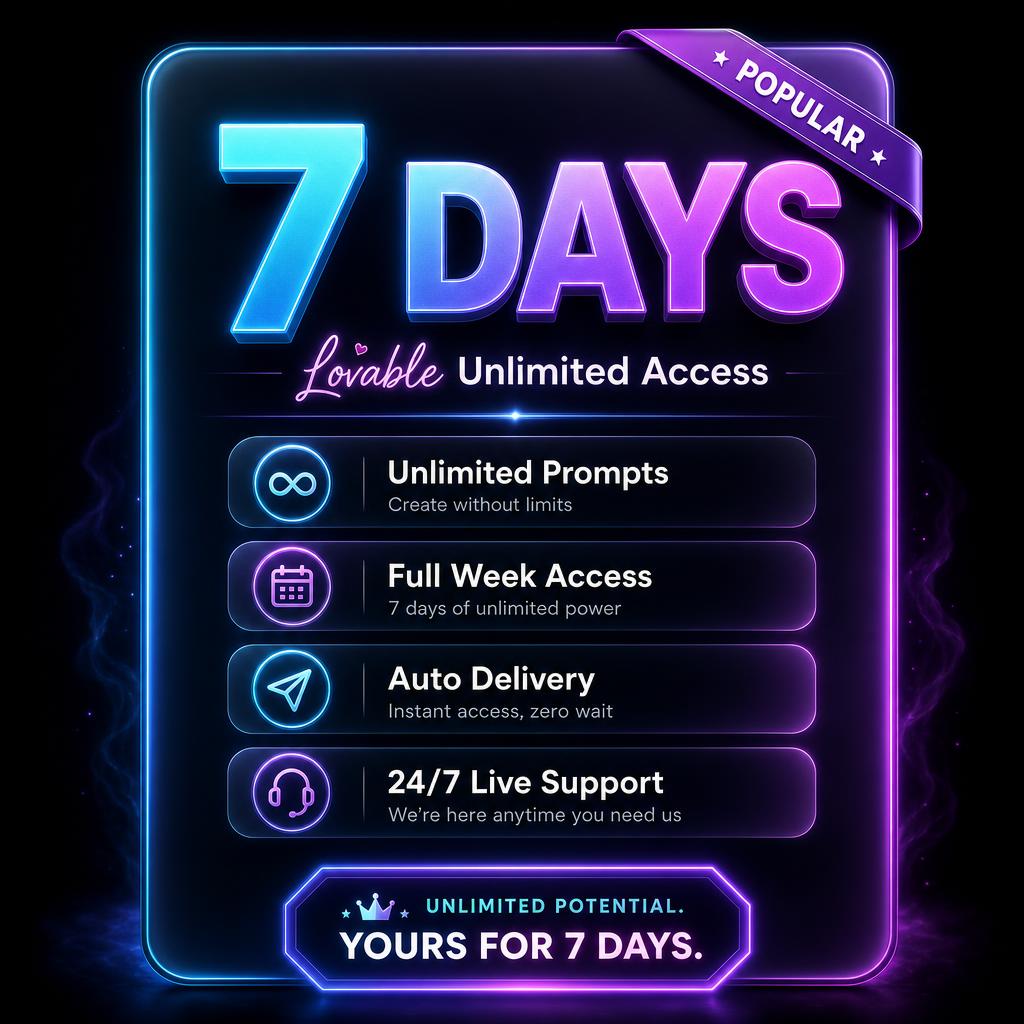 ♾️ Unlimited — 7 Days